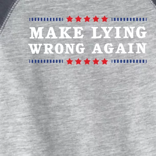 Make Lying Wrong Again Anti Trump Toddler Fine Jersey T-Shirt