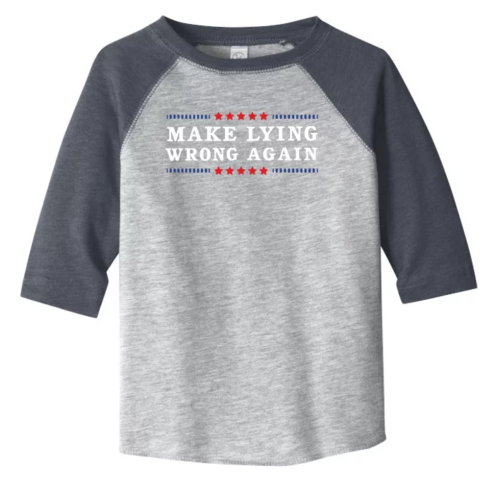 Make Lying Wrong Again Anti Trump Toddler Fine Jersey T-Shirt