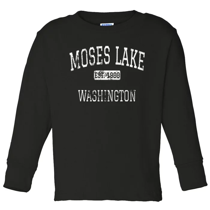 Moses Lake Washington Wa Vintage Toddler Long Sleeve Shirt