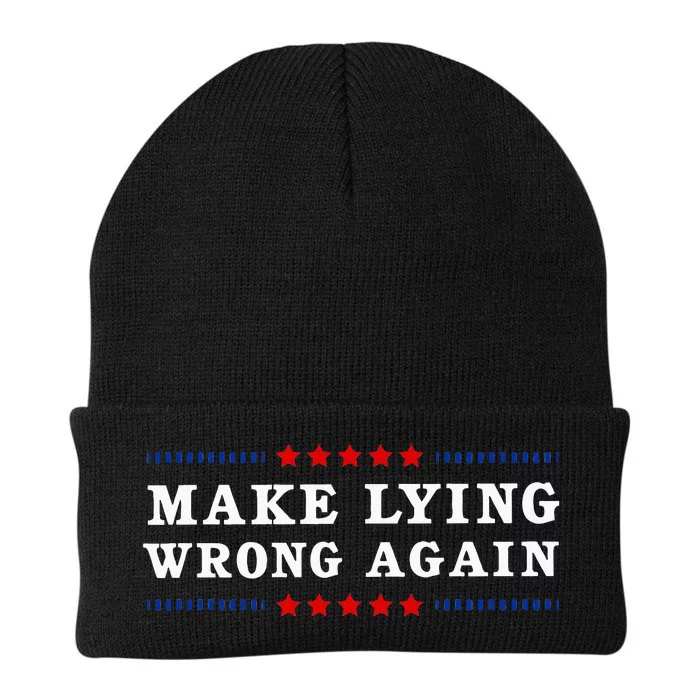 Make Lying Wrong Again Anti Trump Knit Cap Winter Beanie