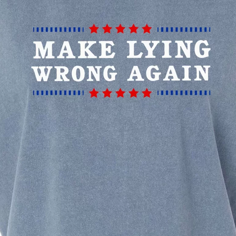 Make Lying Wrong Again Anti Trump Garment-Dyed Women's Muscle Tee