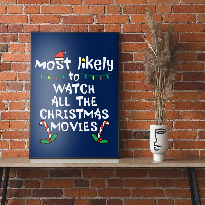 Most Likely Watch Christmas Movie Xmas Family Matching Poster