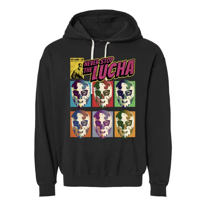 Mexican Lucha Wrestling Garment-Dyed Fleece Hoodie