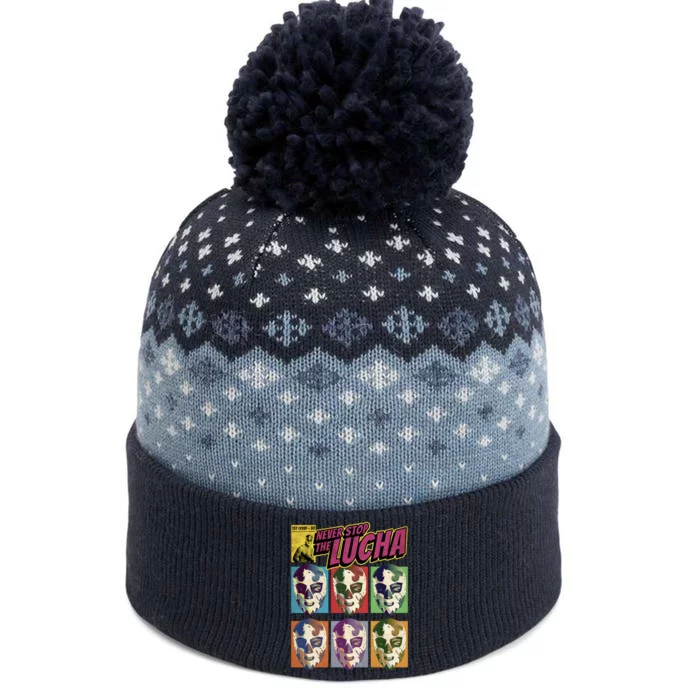 Mexican Lucha Wrestling The Baniff Cuffed Pom Beanie