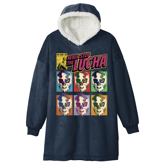 Mexican Lucha Wrestling Hooded Wearable Blanket