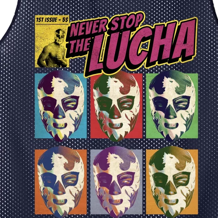 Mexican Lucha Wrestling Mesh Reversible Basketball Jersey Tank