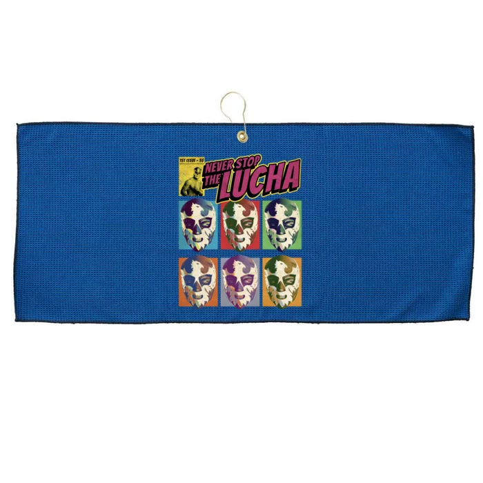 Mexican Lucha Wrestling Large Microfiber Waffle Golf Towel