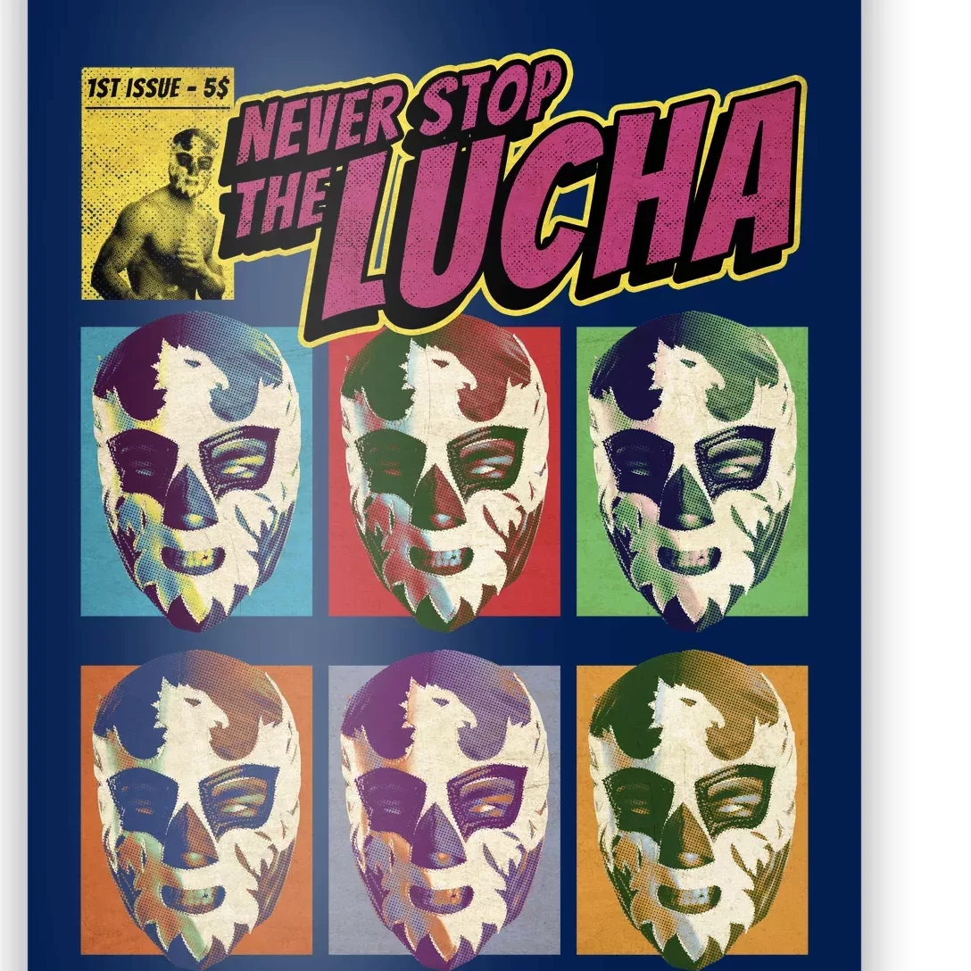 Mexican Lucha Wrestling Poster