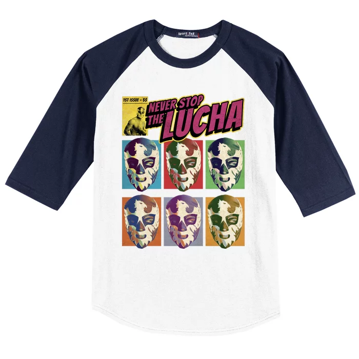 Mexican Lucha Wrestling Baseball Sleeve Shirt