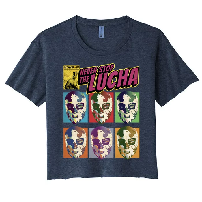 Mexican Lucha Wrestling Women's Crop Top Tee