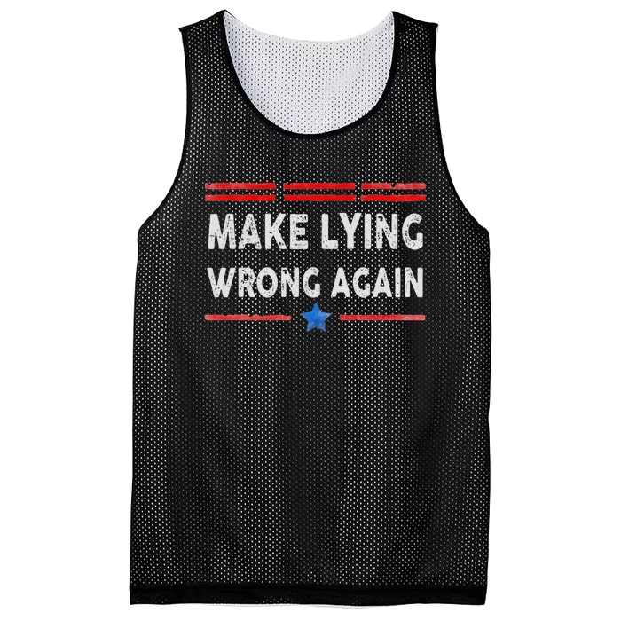 Make Lying Wrong Again Mesh Reversible Basketball Jersey Tank