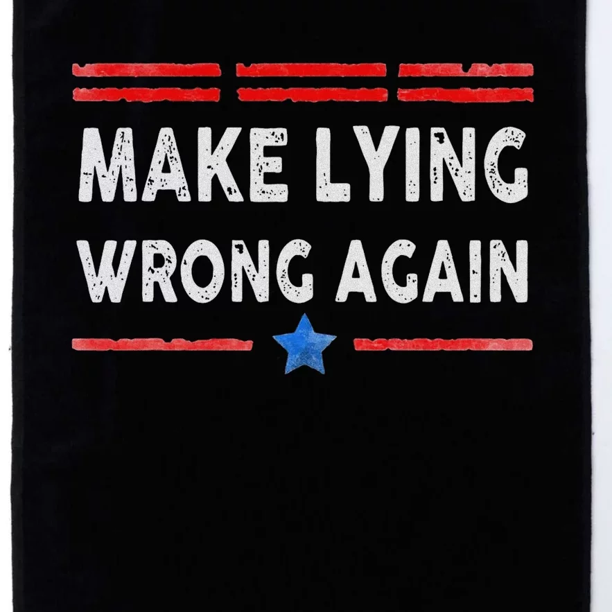 Make Lying Wrong Again Platinum Collection Golf Towel