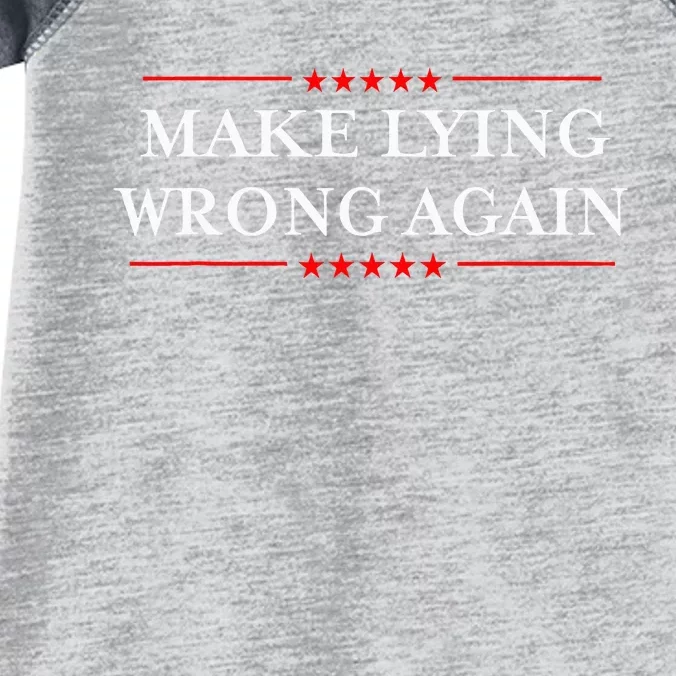 Make Lying Wrong Again Gift Resist Racism Antitrump Infant Baby Jersey Bodysuit