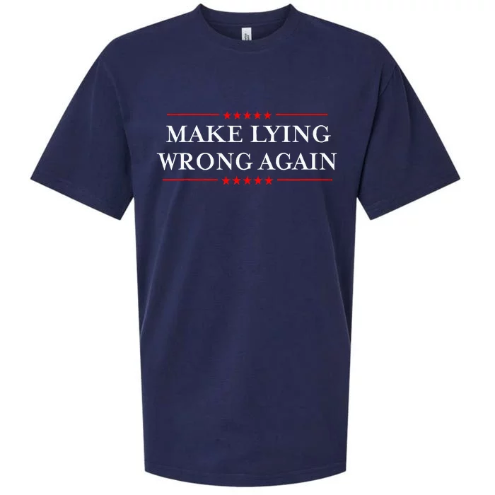 Make Lying Wrong Again Gift Resist Racism Antitrump Sueded Cloud Jersey T-Shirt