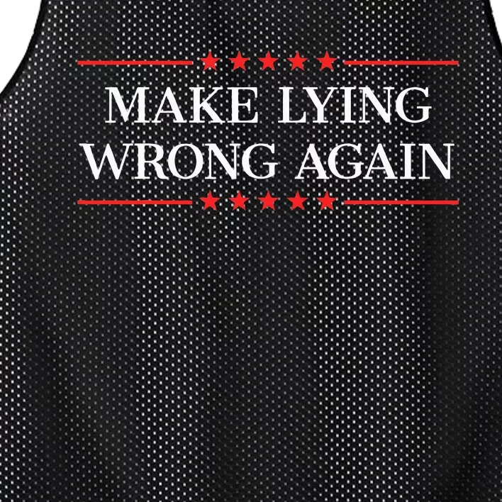 Make Lying Wrong Again Mesh Reversible Basketball Jersey Tank