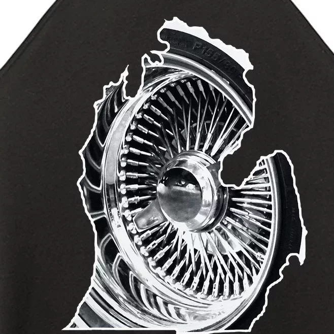 Michigan Lowrider Wheel Detroit Women’s Perfect Tri Rocker Tank