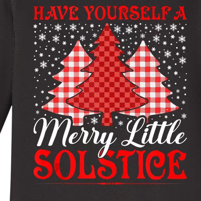 Merry Little Winter Solstice Yule Pagan Baby Long Sleeve Bodysuit