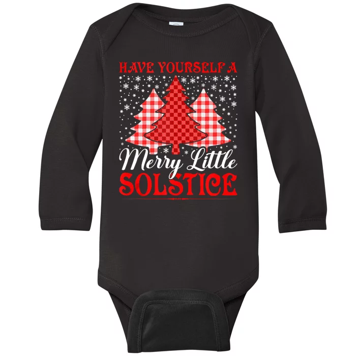 Merry Little Winter Solstice Yule Pagan Baby Long Sleeve Bodysuit