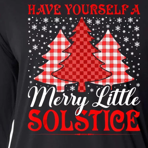 Merry Little Winter Solstice Yule Pagan Cooling Performance Long Sleeve Crew