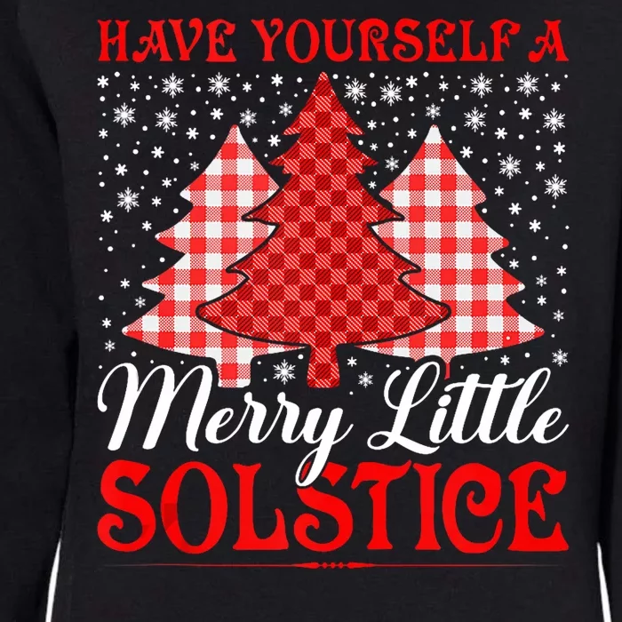 Merry Little Winter Solstice Yule Pagan Womens California Wash Sweatshirt