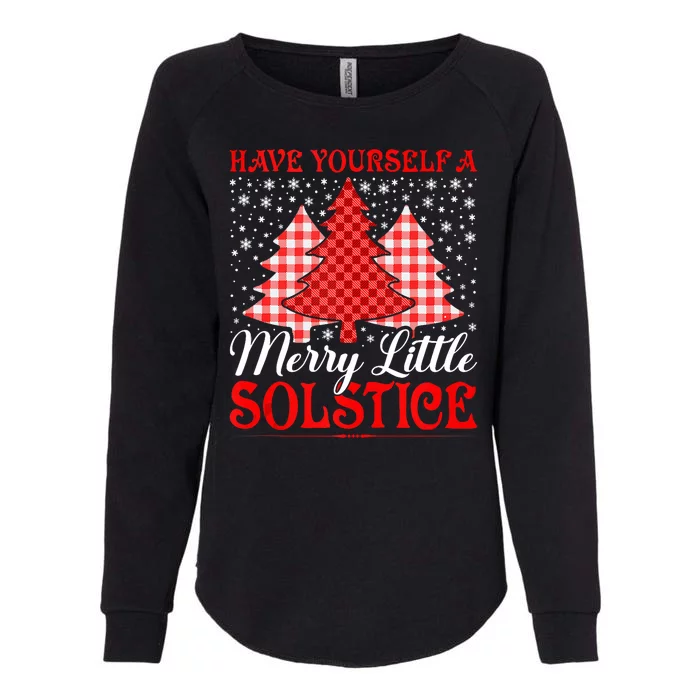 Merry Little Winter Solstice Yule Pagan Womens California Wash Sweatshirt