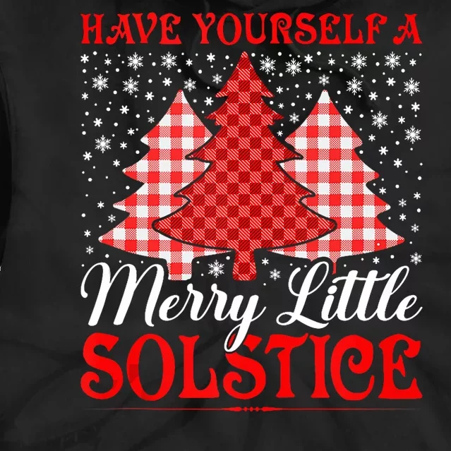 Merry Little Winter Solstice Yule Pagan Tie Dye Hoodie