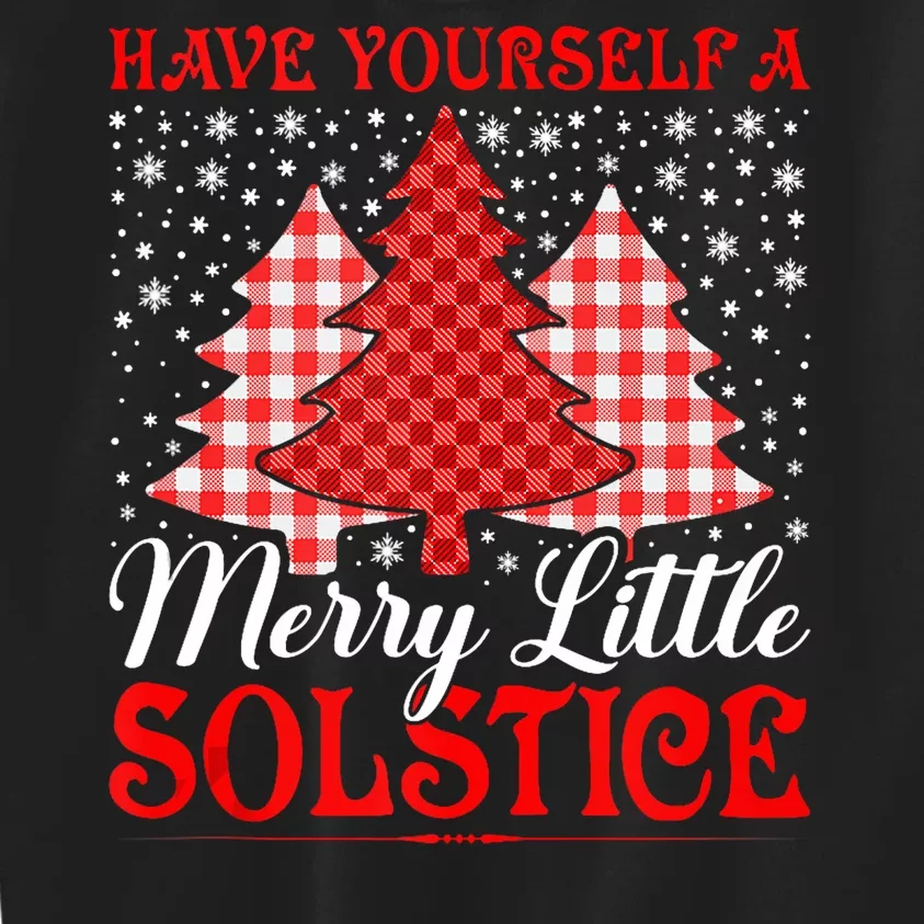 Merry Little Winter Solstice Yule Pagan Kids Sweatshirt