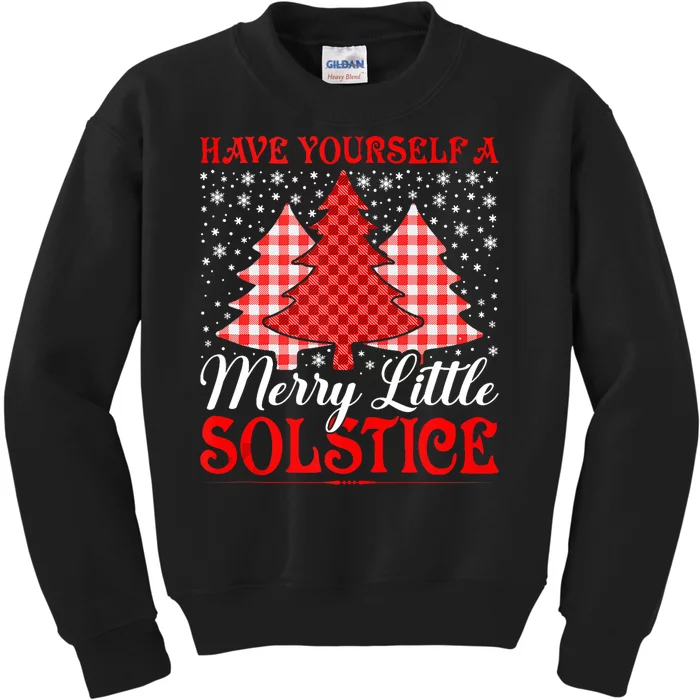 Merry Little Winter Solstice Yule Pagan Kids Sweatshirt