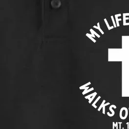 My Lifeguard Walks On Water Jesus Christ Christian Faith Dry Zone Grid Performance Polo