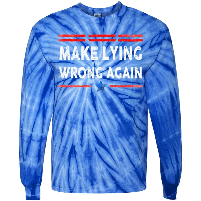 Make Lying Wrong Again Tie-Dye Long Sleeve Shirt