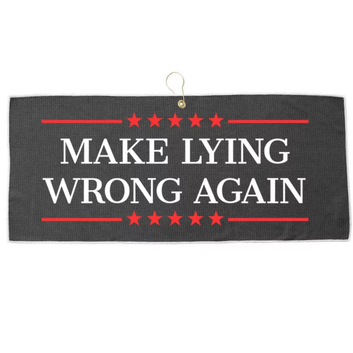 Make Lying Wrong Again Cute Gift Large Microfiber Waffle Golf Towel