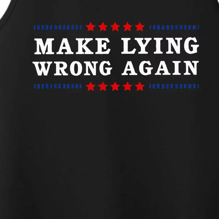 Make Lying Wrong Again Anti Trump Performance Tank