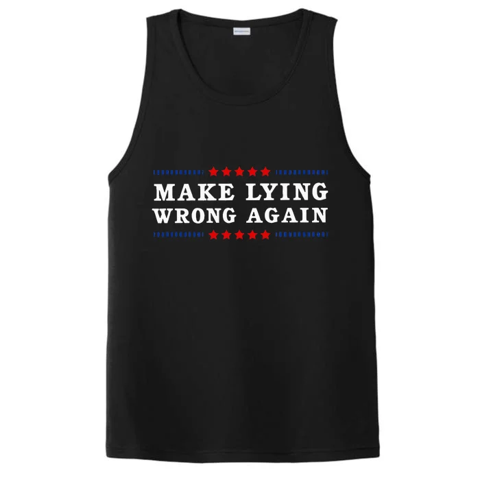 Make Lying Wrong Again Anti Trump Performance Tank