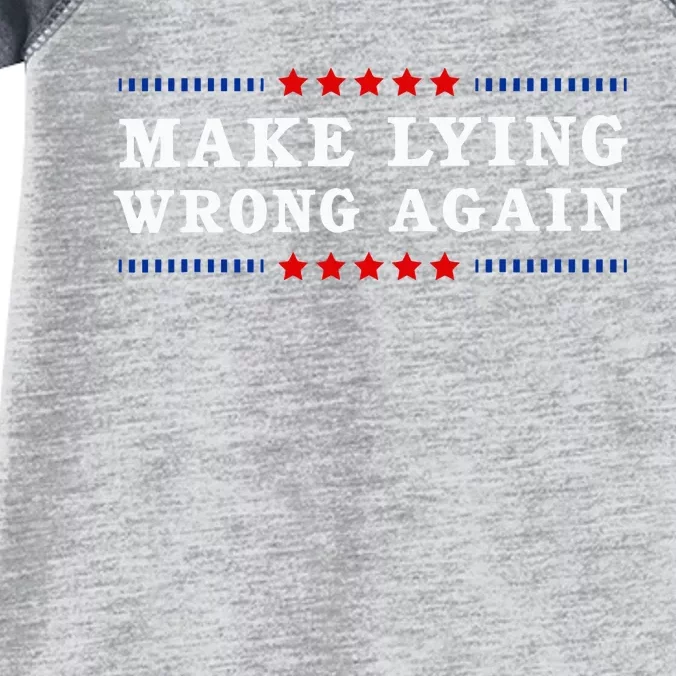 Make Lying Wrong Again Anti Trump Infant Baby Jersey Bodysuit