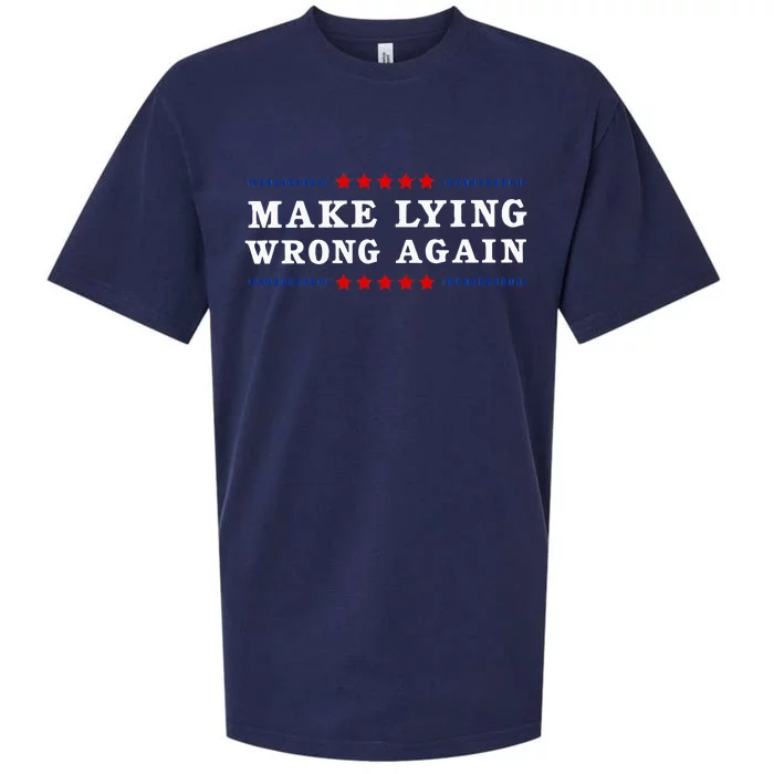 Make Lying Wrong Again Anti Trump Sueded Cloud Jersey T-Shirt