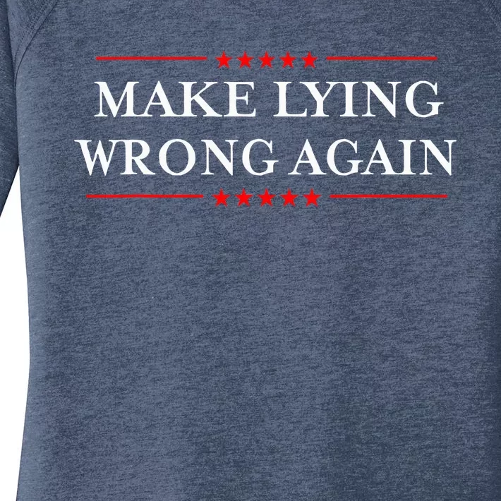 Make Lying Wrong Again Gift Resist Racism Antitrump Women's Perfect Tri Tunic Long Sleeve Shirt