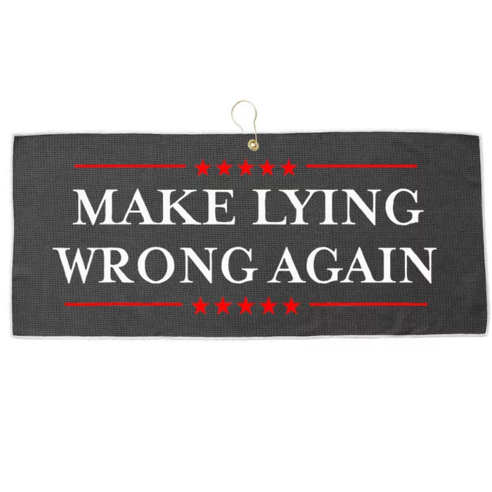 Make Lying Wrong Again Gift Resist Racism Anti Trump Large Microfiber Waffle Golf Towel