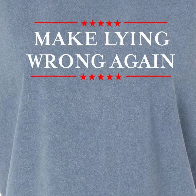 Make Lying Wrong Again Gift Resist Racism Anti Trump Garment-Dyed Women's Muscle Tee