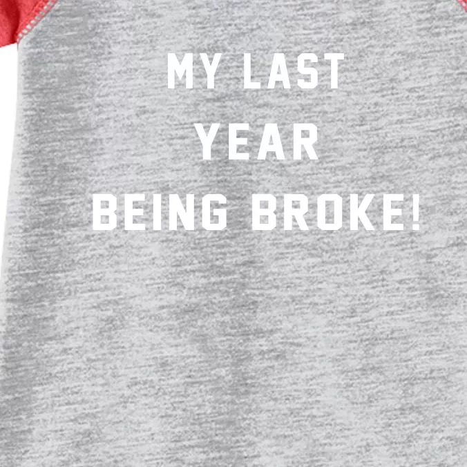 My Last Year Being Broke Funny Hip Hop Quote Infant Baby Jersey Bodysuit