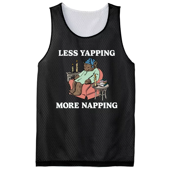 Middleclassfancy Less Yapping More Napping Mesh Reversible Basketball Jersey Tank