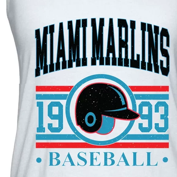 Miami Marlins 1993 Baseball Team Supporter Ladies Essential Flowy Tank