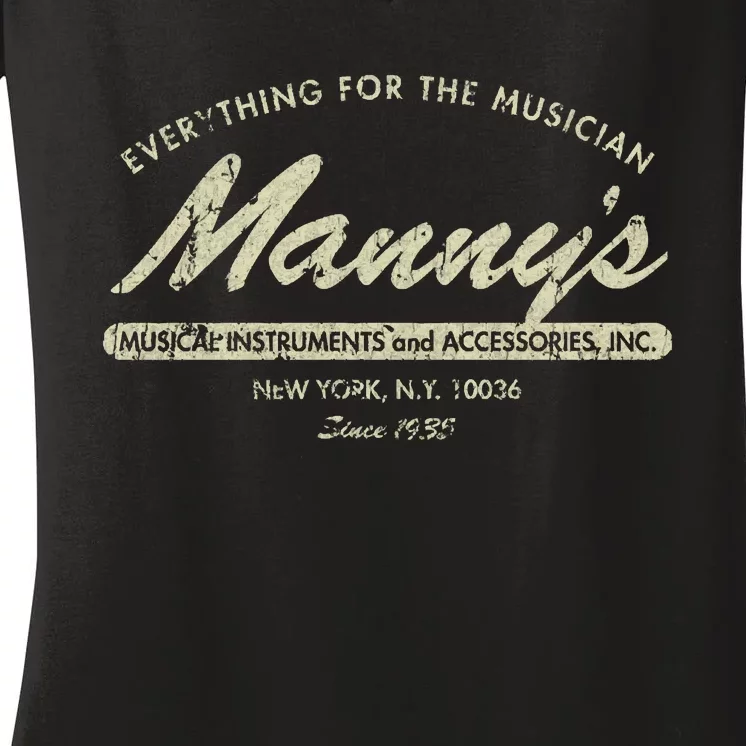 Manny&39;S Music 1935 Women's V-Neck T-Shirt