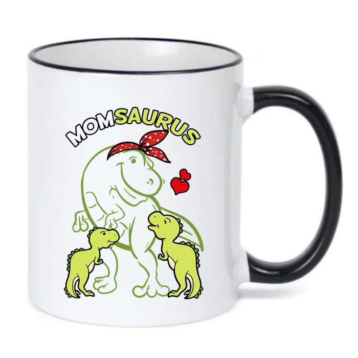 Momsaurus Mom 2 Dinosaur Mommy Mother's Day Black Color Changing Mug