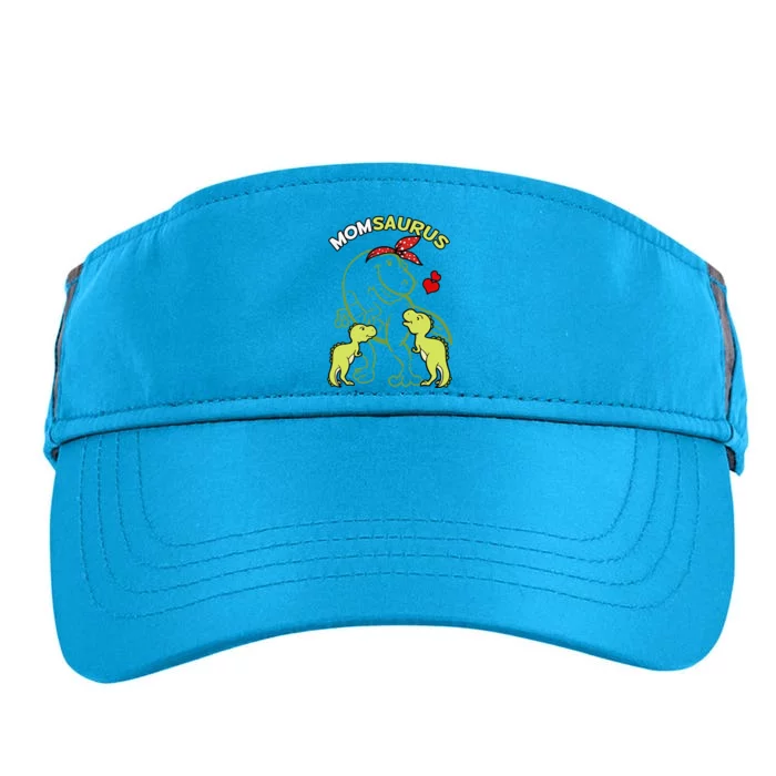 Momsaurus Mom 2 Dinosaur Mommy Mother's Day Adult Drive Performance Visor