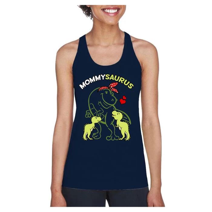 Mommysaurus Mommy 2 Dinosaur Mom Mother's Day Women's Racerback Tank