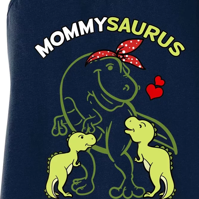 Mommysaurus Mommy 2 Dinosaur Mom Mother's Day Women's Racerback Tank