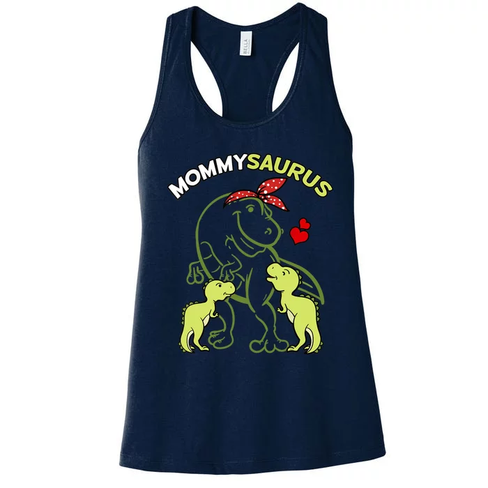 Mommysaurus Mommy 2 Dinosaur Mom Mother's Day Women's Racerback Tank