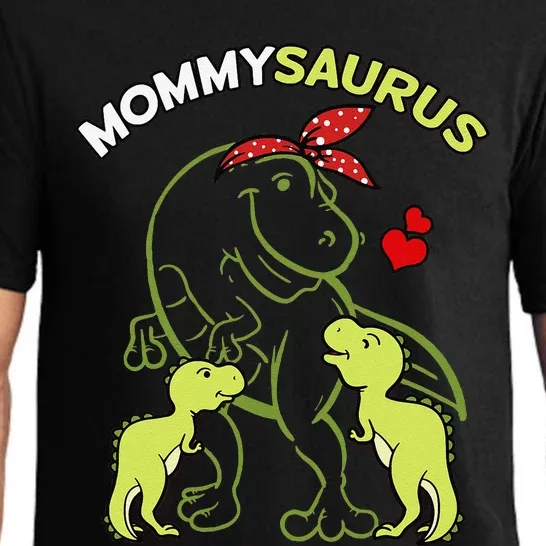 Mommysaurus Mommy 2 Child Dinosaur Mom Mothers Day Pajama Set