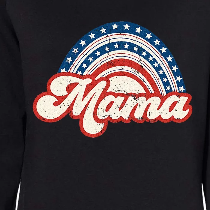 Mama Mini 4th Of July USA Flag Rainbow Mom Daughter Matching Womens California Wash Sweatshirt