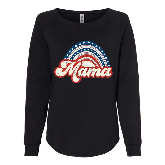 Mama Mini 4th Of July USA Flag Rainbow Mom Daughter Matching Womens California Wash Sweatshirt